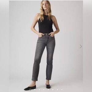 Levi's Women’s Wedgie straight jeans US 27 faded black EUC
